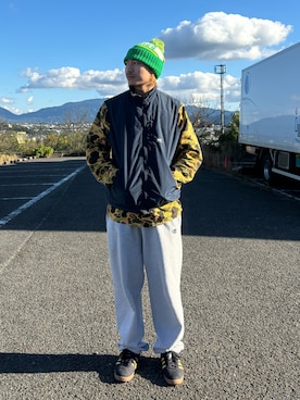 「アイテム（ベスト）」を使った、TERUさん（メンズ・172cm）の秋コーディネート