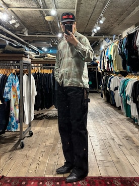 「アイテム（カーゴパンツ）」を使った、TERUさん（メンズ・172cm）の冬コーディネート