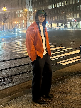 「アイテム（チノパンツ）」を使った、TERUさん（メンズ・172cm）の秋コーディネート