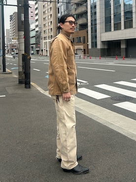 「アイテム（カバーオール）」を使った、TERUさん（メンズ・172cm）の秋コーディネート