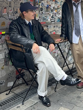 「アイテム（チノパンツ）」を使った、TERUさん（メンズ・172cm・20代）の冬コーディネート