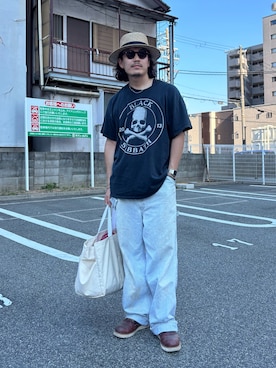 「アイテム（つなぎ/オールインワン）」を使った、TERUさん（メンズ・172cm）の秋コーディネート
