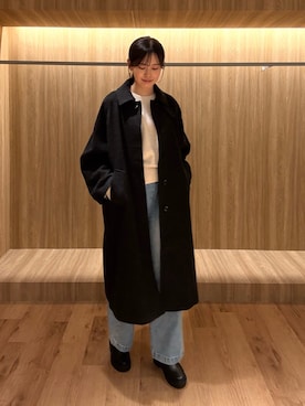 「かぐれ」｜「アイテム（その他アウター）」を使った、miruさん（レディース・163cm）の冬コーディネート