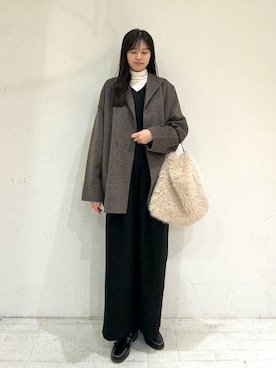 「アイテム（テーラードジャケット、その他）」を使った、miruさん（レディース・163cm）の秋コーディネート