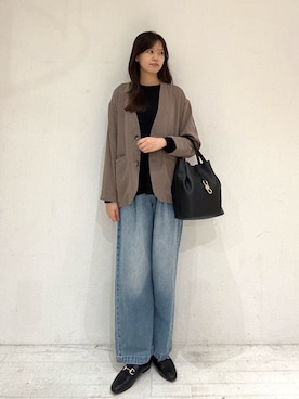 「RODE SKO（ロデスコ）のアイテム」を使った、miruさん（レディース・163cm）の秋コーディネート