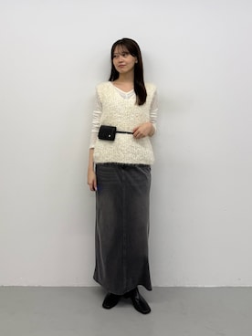 「SENSE OF PLACE by URBAN RESEARCH（センスオブプレイスバイアーバンリサーチ）のアイテム（Tシャツ/カットソー）」を使った、miruさん（レディース・163cm）の秋コーディネート