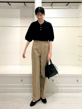 「アイテム（ポロシャツ）」を使った、miruさん（レディース・163cm）の夏コーディネート