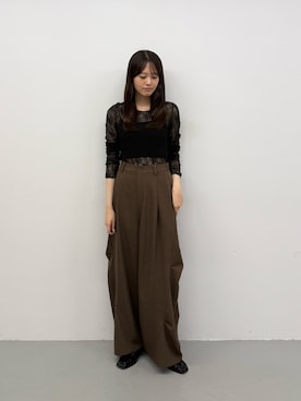 「SENSE OF PLACE by URBAN RESEARCH（センスオブプレイスバイアーバンリサーチ）のアイテム（Tシャツ/カットソー）」を使った、miruさん（レディース・163cm）の秋コーディネート