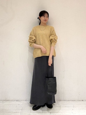 「かぐれ（カグレ）のアイテム（スカート）」を使った、miruさん（レディース・163cm）の秋コーディネート