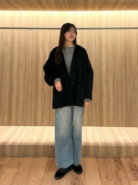 「かぐれ」｜「アイテム（その他アウター）」を使った、miruさん（レディース・163cm）の冬コーディネート