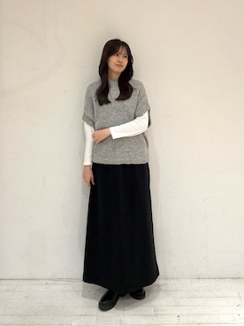 「かぐれ（カグレ）のアイテム（スカート）」を使った、miruさん（レディース・163cm）の秋コーディネート