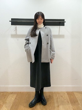 「アイテム（ワンピース/ドレス）」を使った、miruさん（レディース・163cm）の冬コーディネート