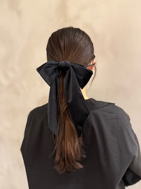 「アイテム（ヘアゴム）」を使った、miruさん（レディース・163cm）の秋コーディネート