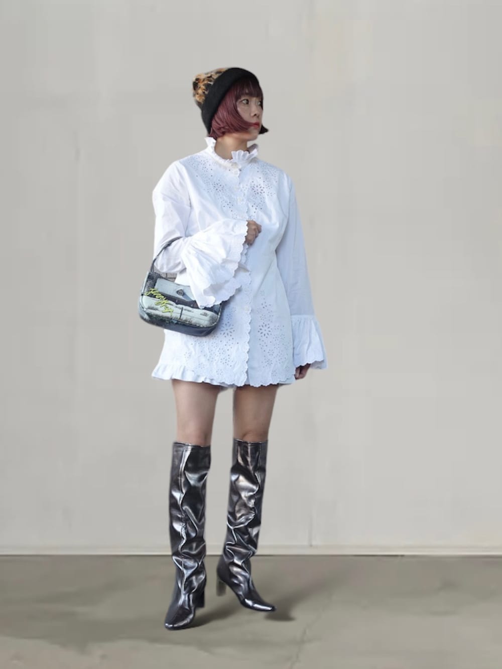 「お出かけコーデ、春のNewスタイル、ガーリーコーデ」｜「Jenny Faxのアイテム（ハンドバッグ、その他）」を使った、Momoさん（レディース・160cm）の春コーディネートの1枚目の写真