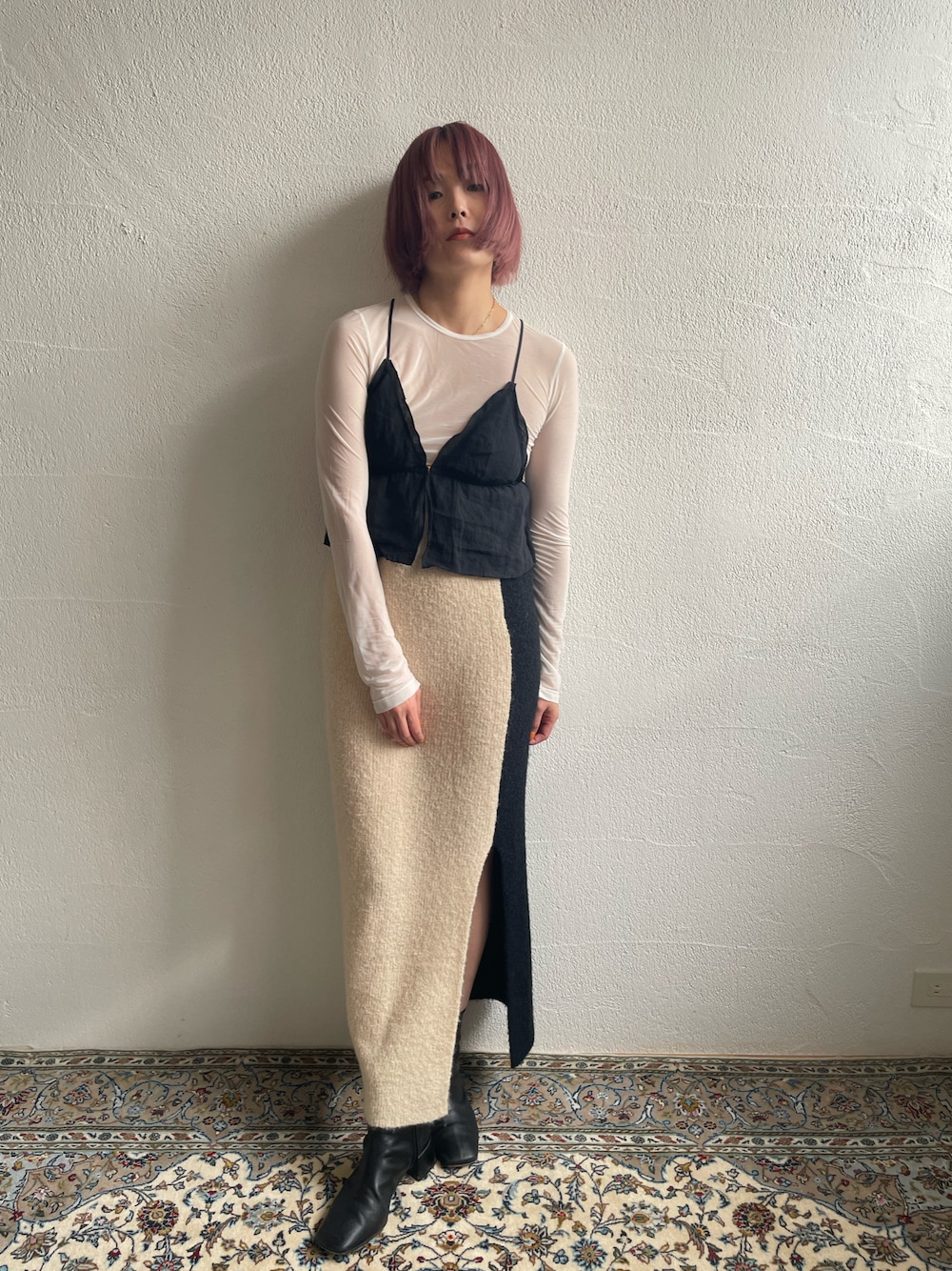 「muetteのアイテム（スカート、その他）」を使った、Momoさん（レディース・160cm）の冬コーディネートの1枚目の写真