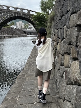 「アイテム（帽子）」を使った、mini🎀さん（レディース・152cm）の夏コーディネート