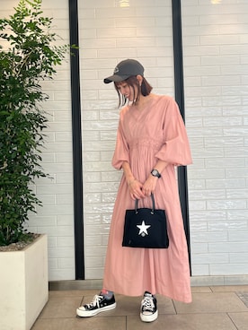 「CONVERSE TOKYO（コンバーストウキョウ）のアイテム（ワンピース/ドレス）」を使った、haruka.Sさん（レディース・160cm）の夏コーディネート