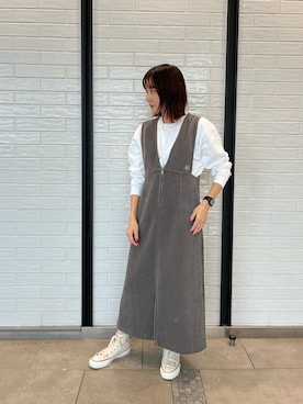 「CONVERSE TOKYO（コンバーストウキョウ）のアイテム（ワンピース/ドレス）」を使った、haruka.Sさん（レディース・160cm）の秋コーディネート