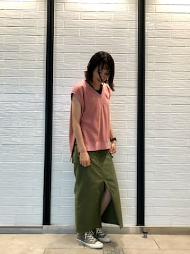 「CONVERSE TOKYO（コンバーストウキョウ）のアイテム」を使った、haruka.Sさん（レディース・160cm）の夏コーディネート
