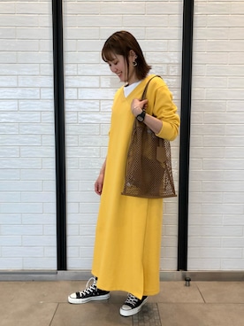 「CONVERSE TOKYO（コンバーストウキョウ）のアイテム（ワンピース/ドレス）」を使った、haruka.Sさん（レディース・160cm）の春コーディネート