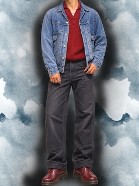 「Levi's（リーバイス）のアイテム（ジャケット/アウター）」を使った、$hogoさん（メンズ・163cm）の秋コーディネート