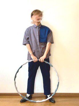 「y/m by MARSEE（イムバイマーシー）のアイテム」を使った、木豆寸さん（メンズ・170cm）の夏コーディネート