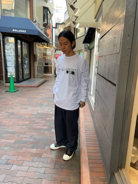 「B'2nd（ビーセカンド）のアイテム（パンツ）」を使った、まことさん（メンズ・169cm）の春コーディネート