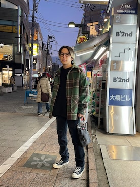 「KSUBI（スビ）のアイテム（パンツ）」を使った、まことさん（メンズ・169cm）の冬コーディネート