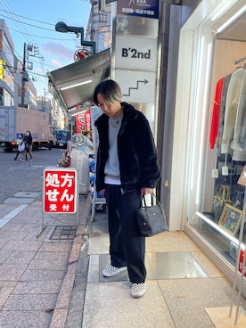 「LUSOR（ルーソル）のアイテム（ジャケット/アウター）」を使った、まことさん（メンズ・169cm）の冬コーディネート