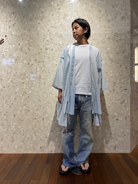 「アイテム（サンダル）」を使った、まことさん（メンズ・169cm）の夏コーディネート