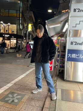 「LUSOR（ルーソル）のアイテム（ジャケット/アウター）」を使った、まことさん（メンズ・169cm）の秋コーディネート