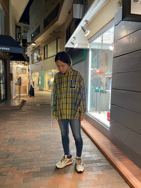 「RUN OF（ランオブ）のアイテム」を使った、まことさん（メンズ・169cm）の春コーディネート