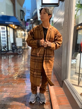 「WHITE MOUNTAINEERING（ホワイトマウンテニアリング）のアイテム（ジャケット/アウター）」を使った、まことさん（メンズ・169cm）の秋コーディネート