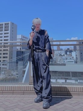 「アイテム（ウォレットチェーン）」を使った、Takumiさん（メンズ・170cm）の秋コーディネート