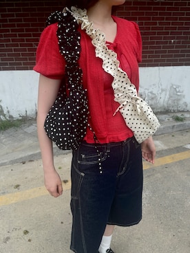 「アイテム（バッグ、ホワイト系）」を使った、UNE MANSIONさん（レディース・170cm）の夏コーディネート