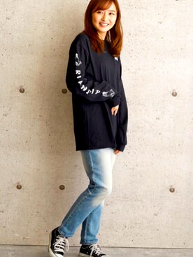 「RIPNDIP（リップンディップ）のアイテム」を使った、beday girlさん（レディース・160cm）の夏コーディネート