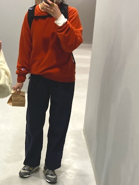 「SLOBE IENA（スローブイエナ）のアイテム（スウェット）」を使った、matsumiさん（レディース・167cm）の冬コーディネート