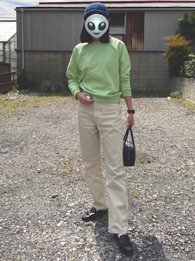 「Libra Cue（リブラ キュー）のアイテム（スウェット）」を使った、matsumiさん（レディース・167cm）の春コーディネート