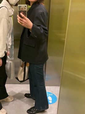 「Libra Cue（リブラ キュー）のアイテム（スウェット）」を使った、matsumiさん（レディース・167cm）の春コーディネート