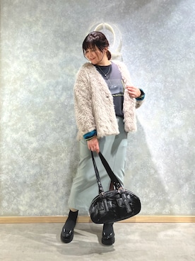 「アイテム（ノーカラーコート）」を使った、Miyaさん（レディース・162cm・40代）の秋コーディネート