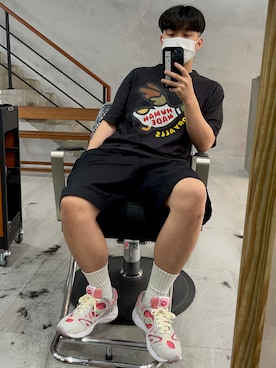 「アイテム（スマホケース/カバー）」を使った、Ace Linさん（メンズ・175cm）の夏コーディネート