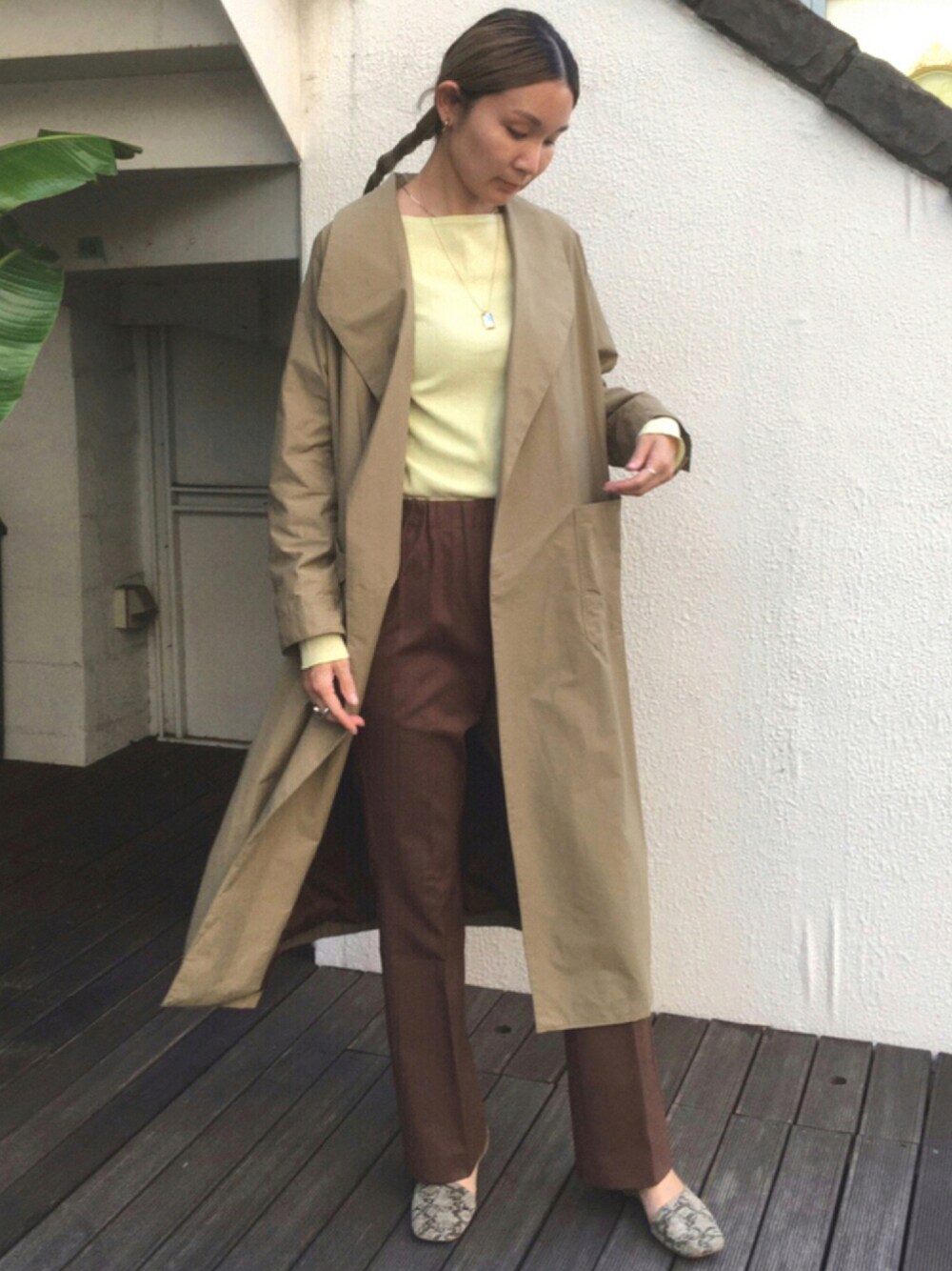 レディース　フィルデフェール　高密度ミルクロス　カーデコート　 　オシャレ　美品 FIL DE FER（フィルデフェール）の「高密度ミルクロス カーデ