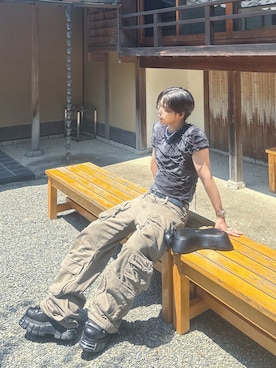 「アイテム（バッグ）」を使った、1ts my lifeさん（メンズ・60cm）の秋コーディネート