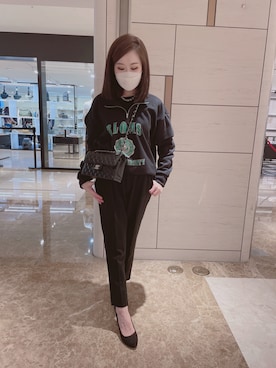 「アイテム（スウェット）」を使った、玲さん（レディース・155cm・30代）の冬コーディネート