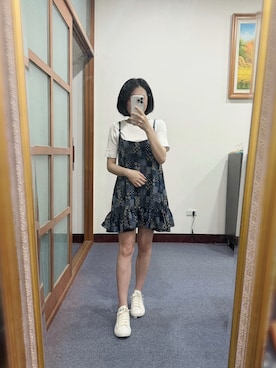 「blue」｜𝐃𝐞𝐛𝐛𝐲🎀さん（レディース・155cm）の春コーディネート