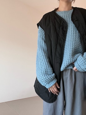 「アイテム（ミリタリージャケット）」を使った、Piiiiさん（レディース・158cm）の冬コーディネート