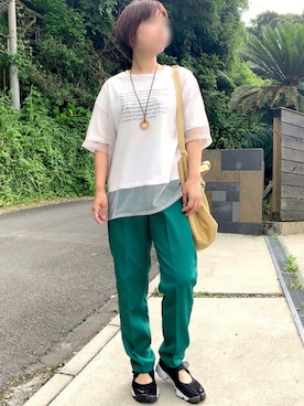 「ネオンカラー」｜「アイテム（その他）」を使った、emiさん（レディース・155cm）の夏コーディネート