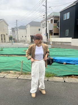 「アイテム（テーラードジャケット）」を使った、E♡RIさん（レディース・160cm）の夏コーディネート