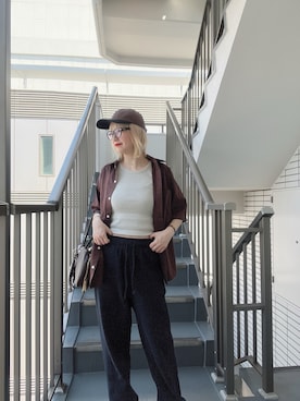 「CANAL JEAN（キャナルジーン）のアイテム（シャツ/ブラウス）」を使った、E♡RIさん（レディース・160cm）の夏コーディネート