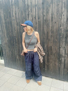 「めがね」｜「アイテム（帽子）」を使った、E♡RIさん（レディース・160cm）の秋コーディネート